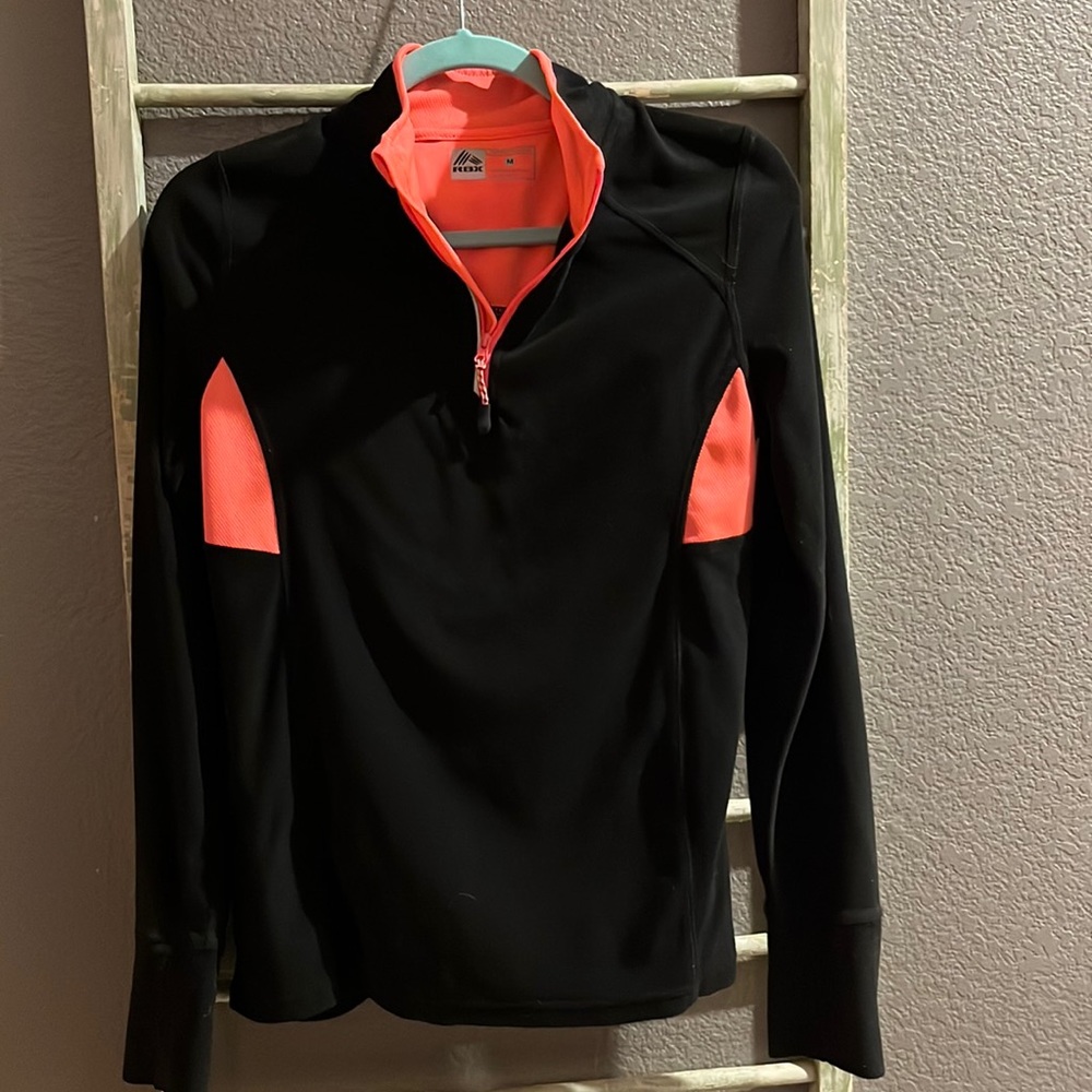 Reebok fleece pullover with zip front